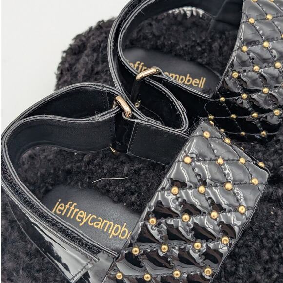 Jeffrey Campbell Ardeman Sandal Women's Open Toe Faux Fur Black Size US6 EU37 - Picture 10 of 11
